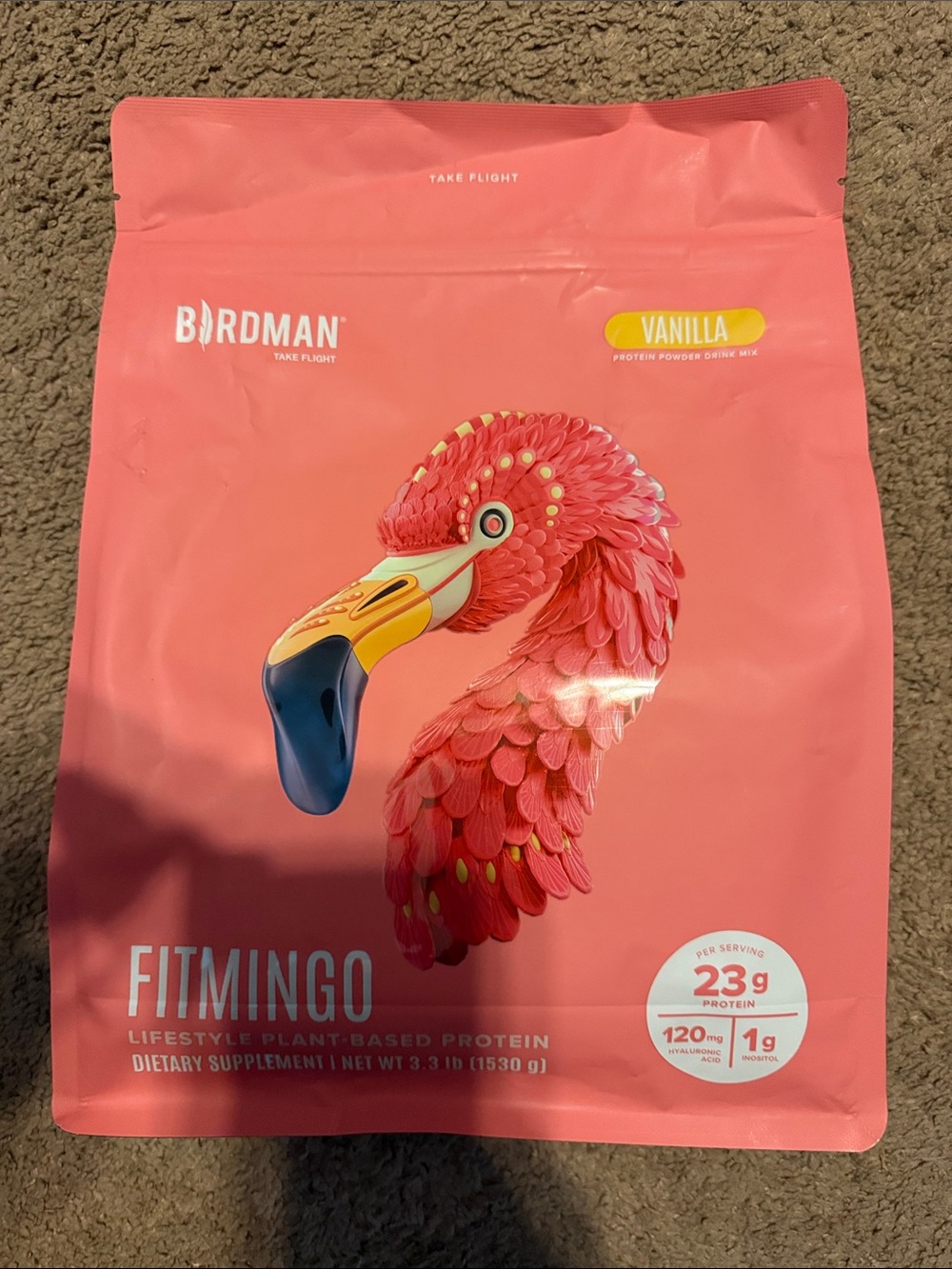 Vanilla Plant-Based Protein Powder - Pink